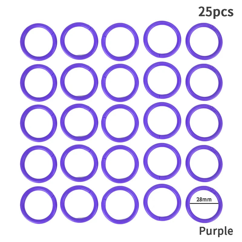 25-Pack Plastic Ring Binders 15–28mm | DIY Albums & Loose-Leaf