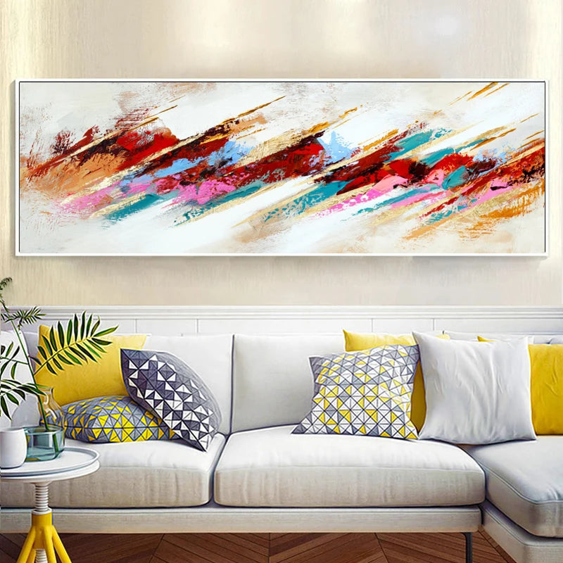Modern Abstract Oil Painting on Canvas Posters and Prints Wall Art Painting Blue Abstract Art Picture for Living Room Home Decor Peaceful Pleasures Health and Wellness
