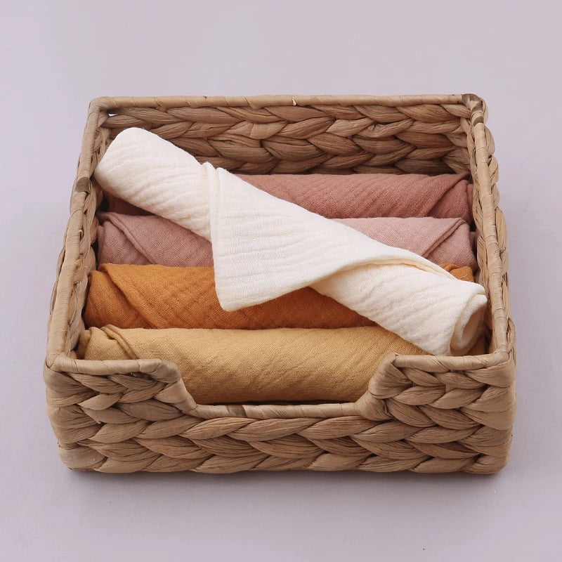 5-Pack Baby Cotton Gauze Washcloths – Soft Burp & Bath Towel