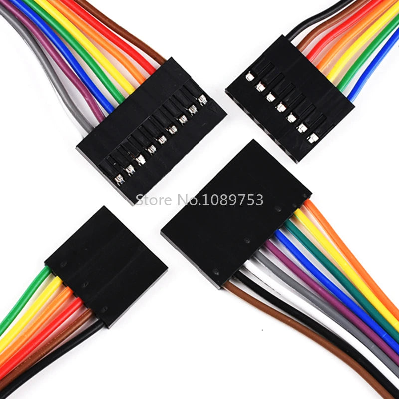 10PCS 2.54MM Jumper Wire Dupont Line Female To Female 1P/2P/3P/4P/5P/6P/7P/8P/9P/10P 10cm/20cm/30cm Length 26AWG Peaceful Pleasures Health and Wellness