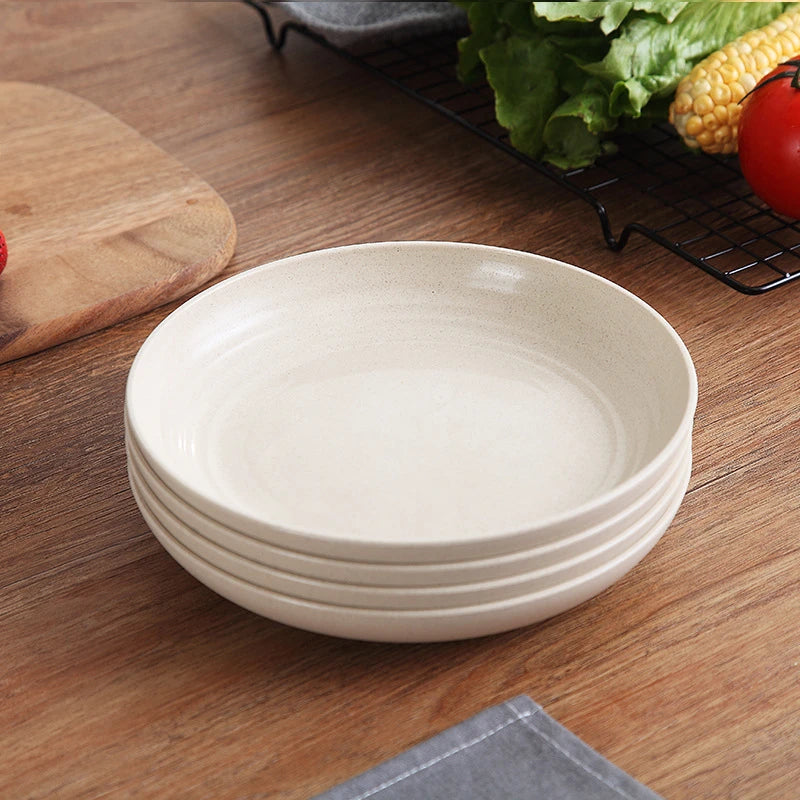 Hot Sale 8-inch Plate Fruit Dish Dessert Tableware Popular Salad Plate Sushi Spaghetti Steak Salad Container Creative Fruit Dish