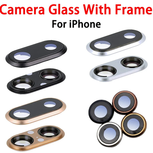 iPhone 6/6s/7/8 Series Rear Camera Lens Glass Cover with Frame Camera Lens Replacement Oasis Select