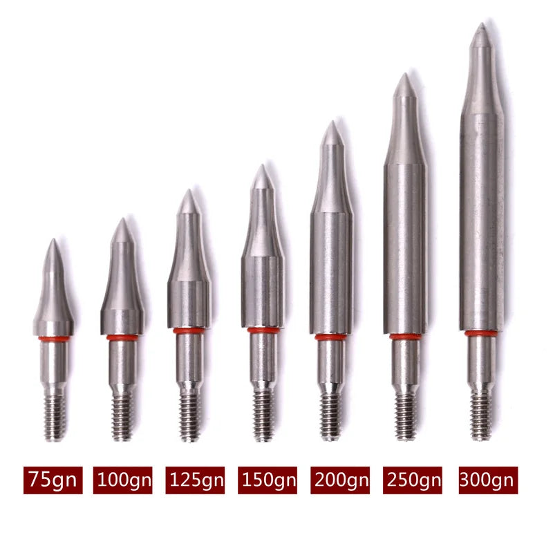 DIY 75 100 125 150 200 250 300 Grain Stainless Steel Arrow Point Tip