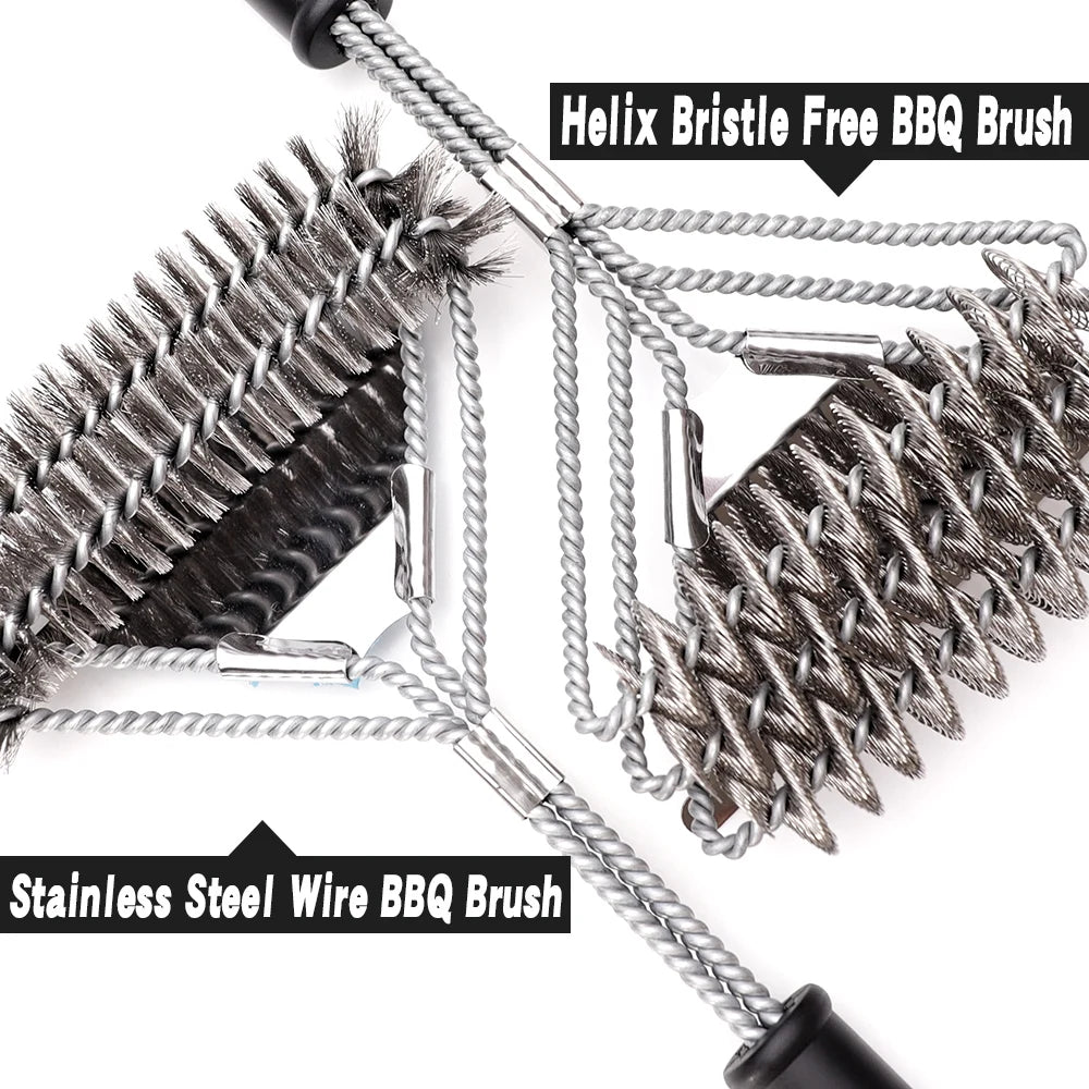 Grill Brush and Scraper, Best BBQ Cleaner, Perfect Tools for All Grill Types, Including Weber, Ideal Barbecue Accessories Peaceful Pleasures Health and Wellness
