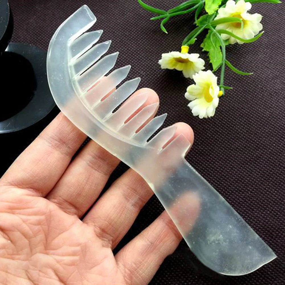 Natural Jade Massage Comb – Scalp Stimulator & Gua Sha Tool