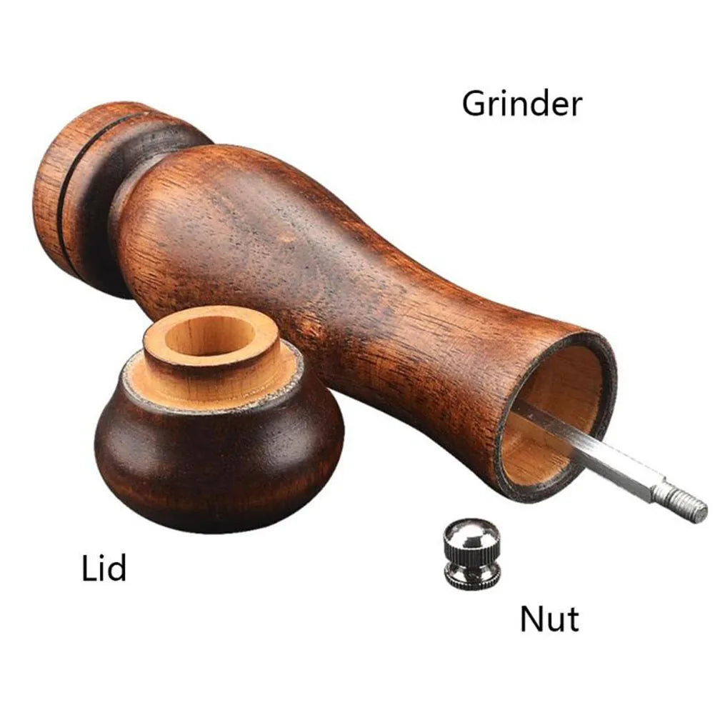 4PC Oak Pepper Grinder Coarse Salt Solid Wooden Oak Pepper Mill Handheld With Adjustable Ceramic Core Manual Kitchen Tools Peaceful Pleasures Health and Wellness