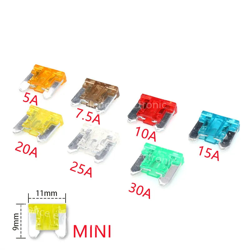 10pcs Car Fuse Mini Small Medium 5A 7.5A 10A 15A 20A 25A 30A 35A 40A Amp Clip Fuse for Car Truck Peaceful Pleasures Health and Wellness