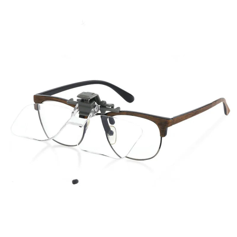 Clamping Magnifying Glass, Acrylic Lens, Can Clamp Glasses, High Definition, Old People Reading, Reading Fine Print Peaceful Pleasures Health and Wellness black 21mm China Mainland|2X
