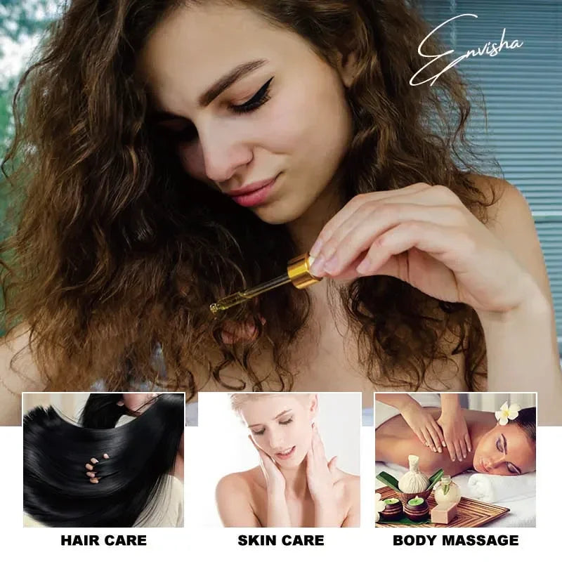 ENVISHA Body & Hair Oil – Argan, Jojoba, Castor & Coconut Body Oil Peaceful Pleasures Health and Wellness