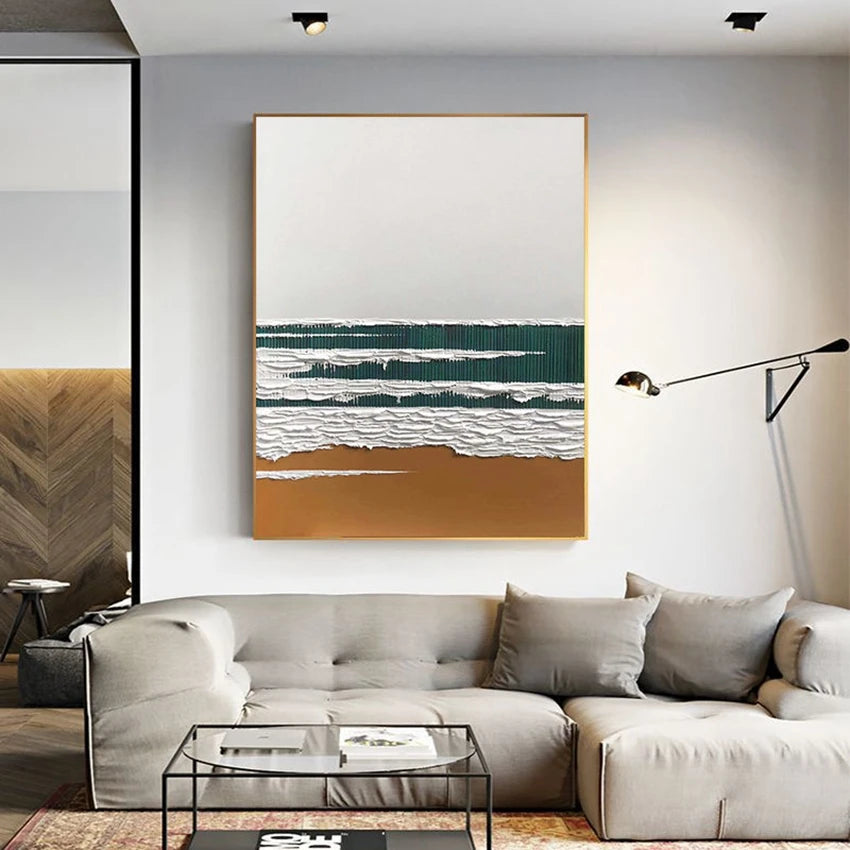 Handmade Canvas Oil Painting Custom Poster Abstract Art Wall Decor Salon Mural For Living Room Bedroom Entrance Restaurant Hotel Peaceful Pleasures Health and Wellness no frame 2 60cmx120cm