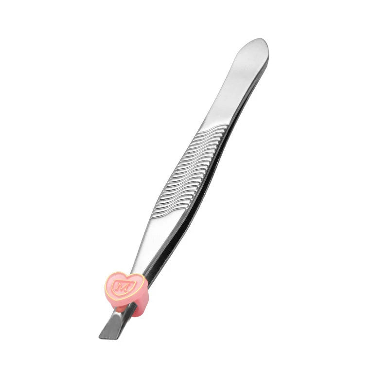 Stainless Steel Eyebrow Tweezers – Slant & Flat Tip