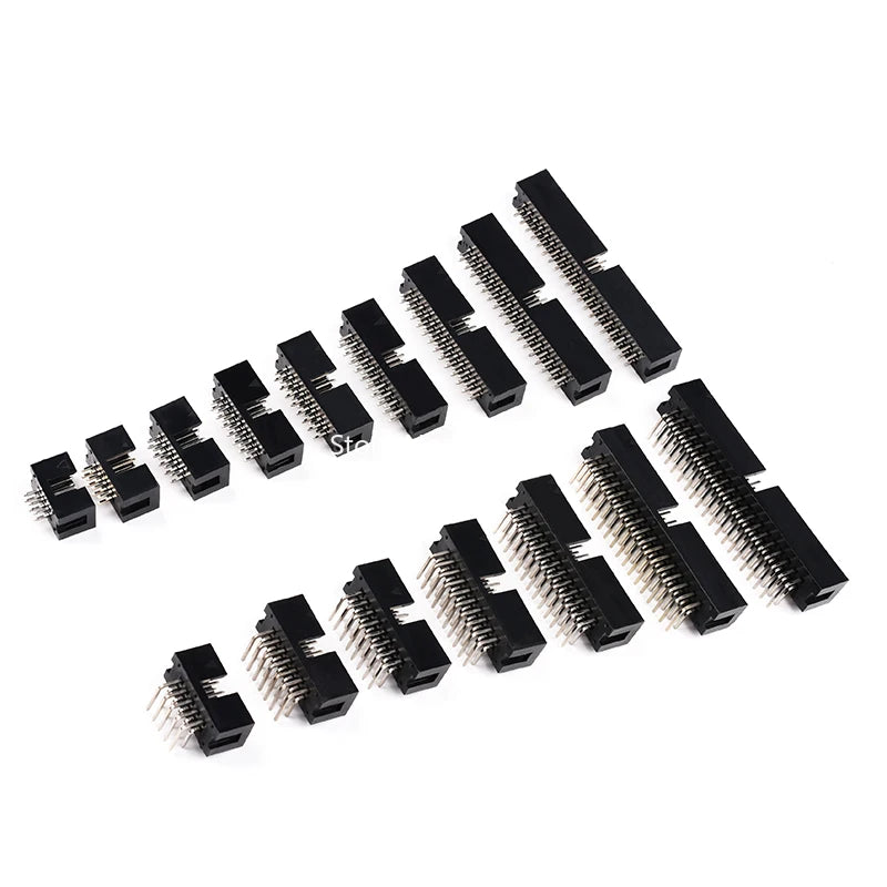 10PCS DC3 JTAG ISP Socket 2.54mm IDC Box Header Connector 6P/8P/10P/14P/16P/20P/30P/34P/40P Double Row Straight / Curved Needle Peaceful Pleasures Health and Wellness