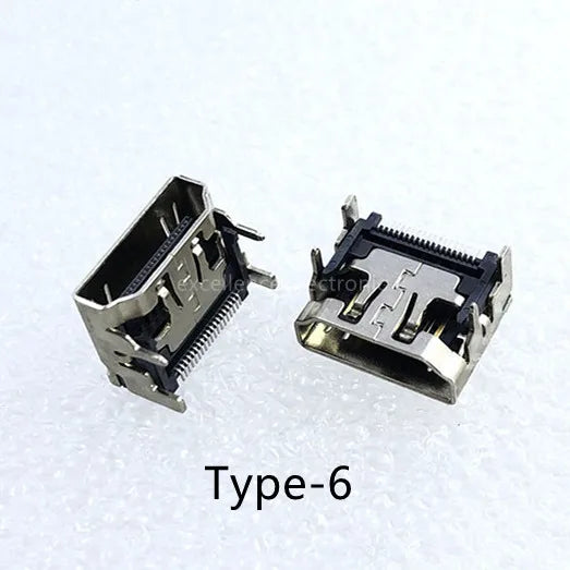 5pcs HDMI HD Interface Connector SMD 19 Pin 19P Vertical Right Angle HDMI Socket Surface Mound PCB Receptacle Peaceful Pleasures Health and Wellness Type-6