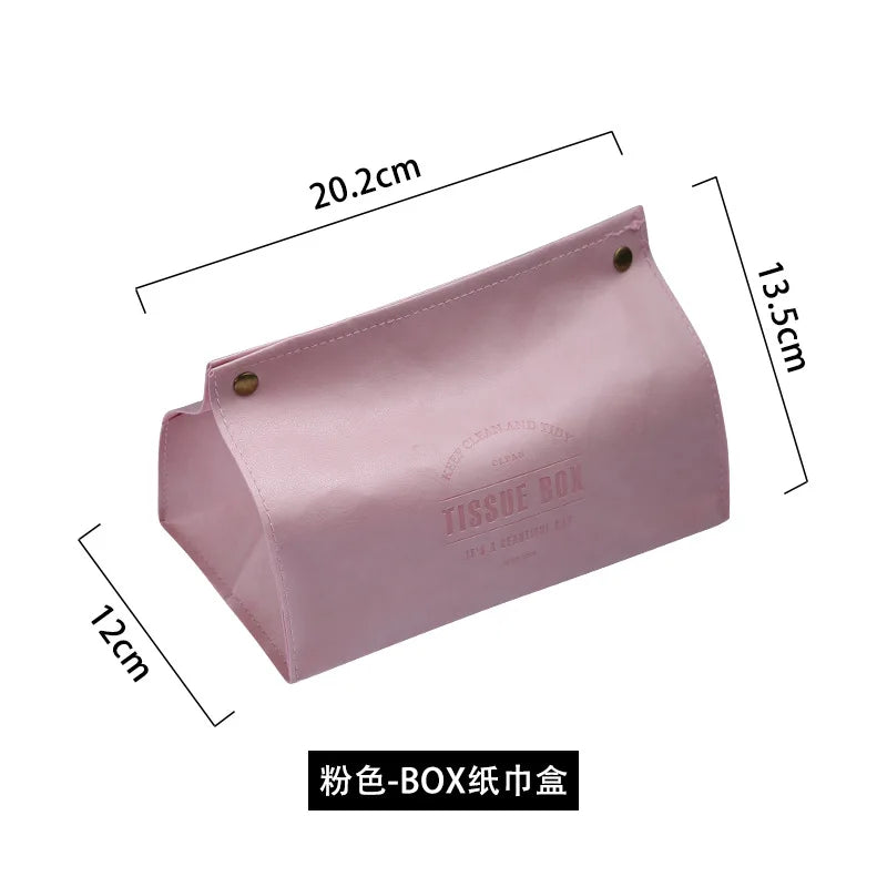 PU Leather Tissue Box & Napkin Holder – Portable Elegant Container for Home, Car & Office | 5 Colors