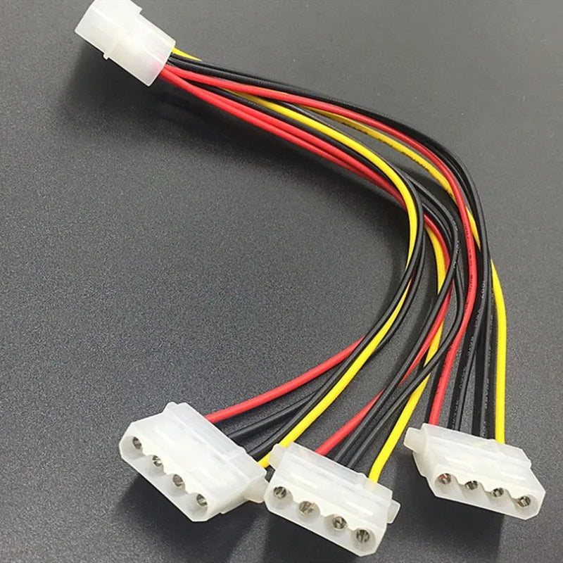 10/5/2/1PCS 4Pin IDE Power Cables 4 Pin Molex Male To 3 Port Molex IDE Female Power Supply Splitter Adapter Cable 20cm 22AWG Peaceful Pleasures Health and Wellness