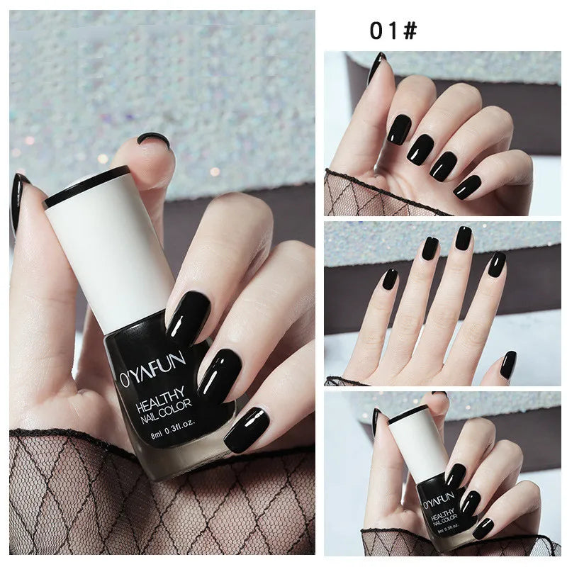Quick-Dry Tearable Nail Polish | Glitter Matte Waterproof 40 Colors