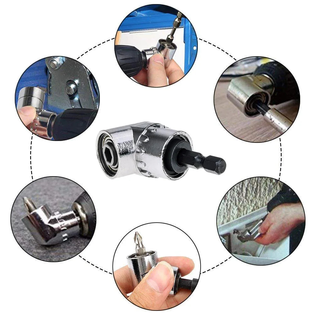 105 Degree Angle Screwdriver Set Holder Adapter Adjustable Bits Nozzles Angle Screw Driver Tool 1/4" Inch Magnetic Angle Driver Peaceful Pleasures Health and Wellness