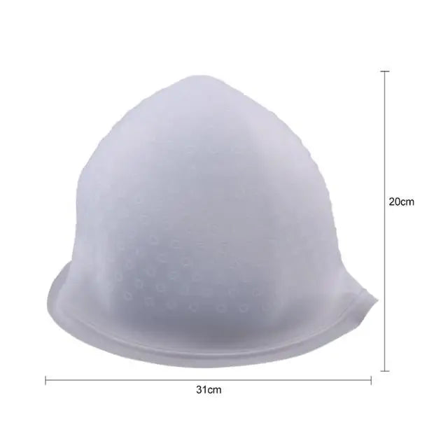 Salon Silicone Hair Coloring Cap Highlight Cap Reusable Needle Hair Dying Frosting Cap Hair Dye Hat Hairstyling Tool Accessories Peaceful Pleasures Health and Wellness white CN