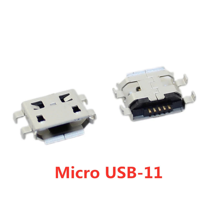 10pcs/Lot Micro USB 5 Pin SMT Socket Connector Type B Female Placement SMD DIP USB Charging Connectors Peaceful Pleasures Health and Wellness micro usb-11 10PCS