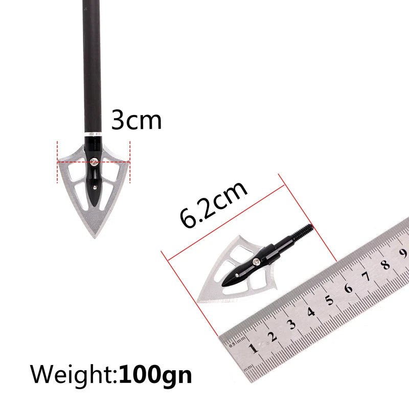 Archery Broadhead 100 125grain Arrowhead Sharp 2 3 Blades Arrow Tip