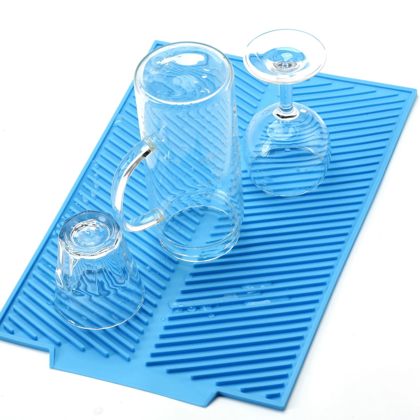 4pcs/set Dish Drying Mat Heat Resistant Non-slip Tray Silicone Tableware Dishwaser Pad Dinnerware Table Mat Placemat 39*25cm Peaceful Pleasures Health and Wellness