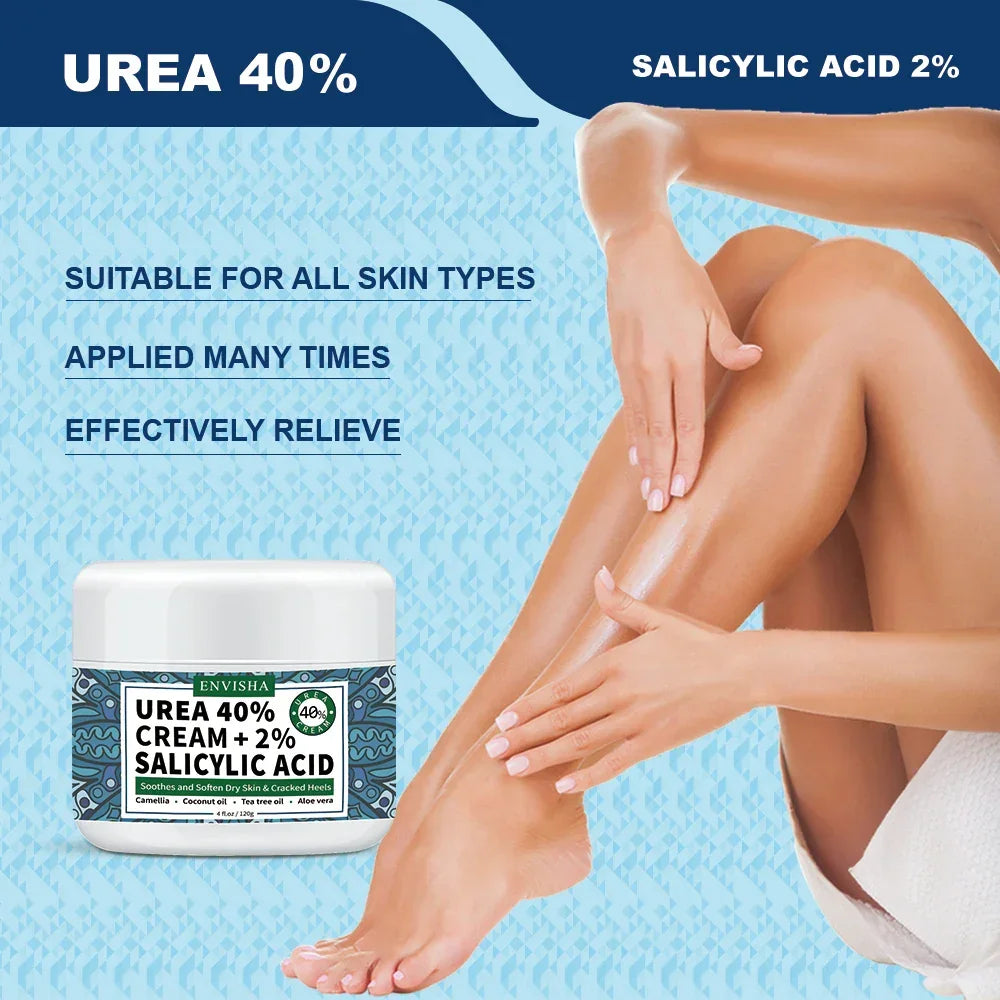 ENVISHA Foot Cream – Urea 40% for Cracked Heels & Dry Skin 120g Foot Cream Peaceful Pleasures Health and Wellness