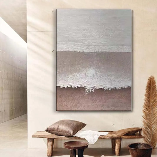 Customized Pure Handmade Canvas Oil Painting Home Decoration Art Sea View Mural Living Room Bedroom Restaurant Hanging Poster Peaceful Pleasures Health and Wellness No frame 50cmx60cm