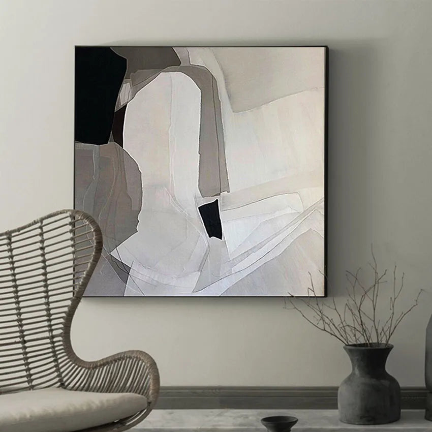 Abstract Gold Foil Wall Posters for Christmas Decoration, Hand Painted Oil Painting on Canvas, Hanging Pictures for Living Room Peaceful Pleasures Health and Wellness