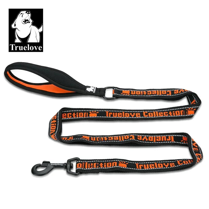 Truelove Pet Leash Nylon Explosion-proof Reflective for Cat and Dog Small Medium Large Travel Cross Walking Training TLL3071 Peaceful Pleasures Health and Wellness Black-Orange L China Mainland