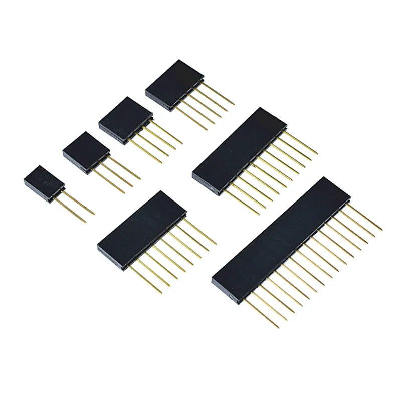 10PCS 2.54mm Single Row Female Long Pins 11mm Breakaway PCB Board Pin Header Socket Connector 1*2/3/4/6/8/10/15Pin For Arduino Peaceful Pleasures Health and Wellness