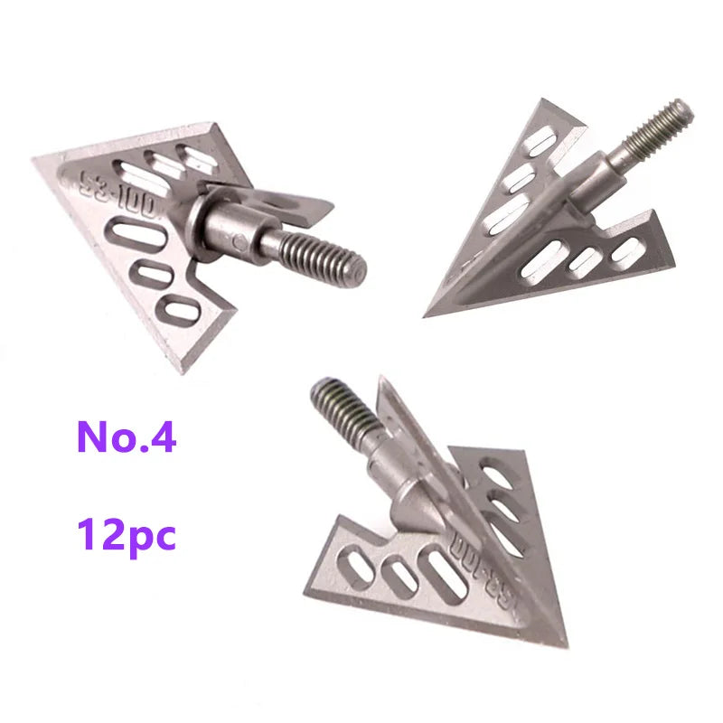 Archery Arrowheads Shooting Hunting Broadhead Points 100Grain 3-Blade