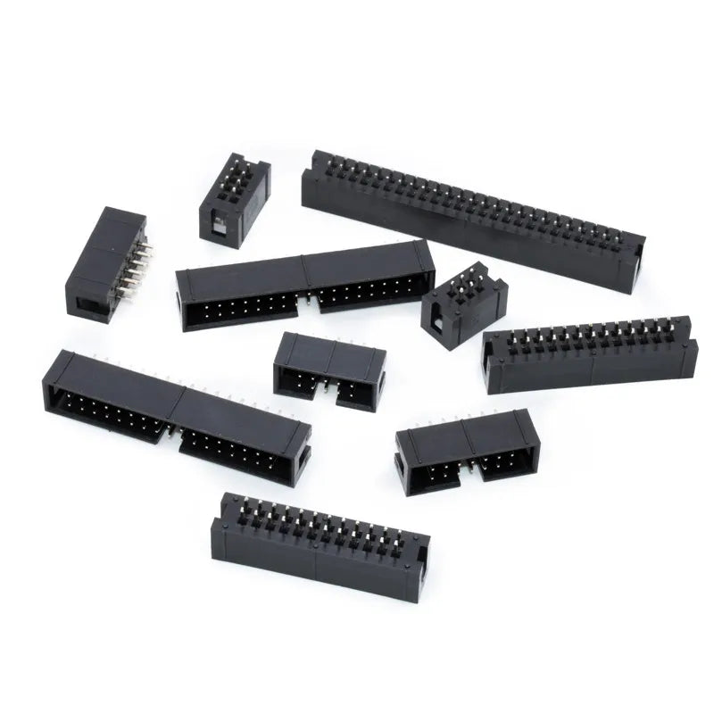 100PCS IDC Socket 6/8/10/14/16/20/26/30/34/40/50 Pin 2x3/4/5/7/40P 50Pin Straight Male Shrouded PCB DC3 2.54mm Box Header JTAG Peaceful Pleasures Health and Wellness 8P