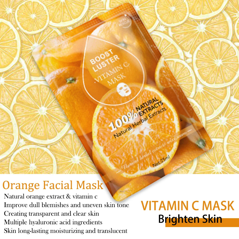 AILKE Vitamin C & Hyaluronic Acid Brightening Sheet Mask 10pc