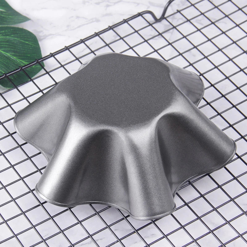 6-Piece Nonstick Egg Tart Mold Set – Flower-Shape Cupcake & Tartlet Pans Peaceful Pleasures Health and Wellness