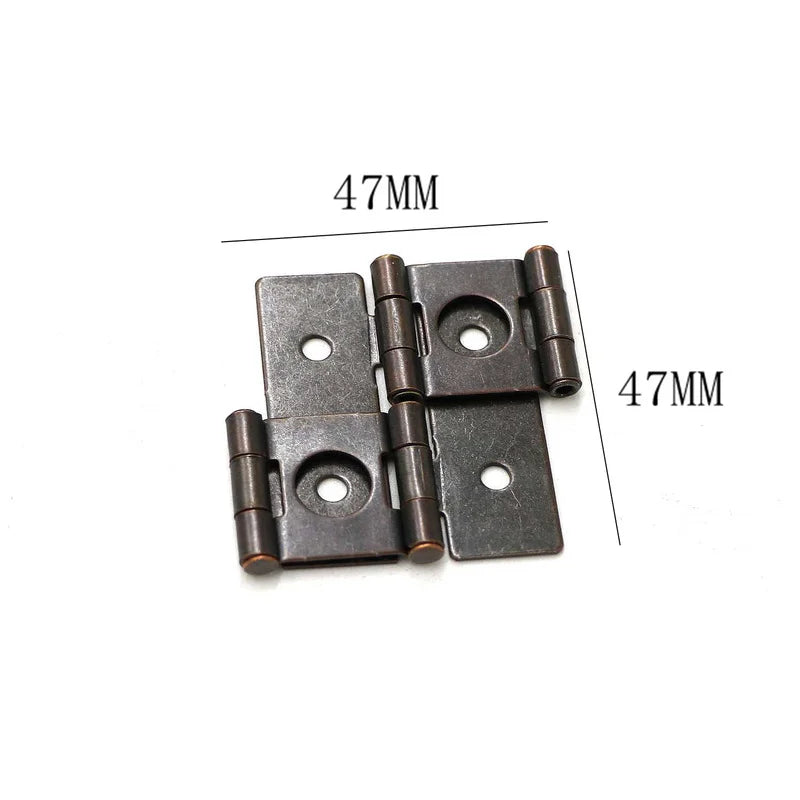 2-Pack Decorative Butt Hinges for Jewelry Boxes & Cabinets
