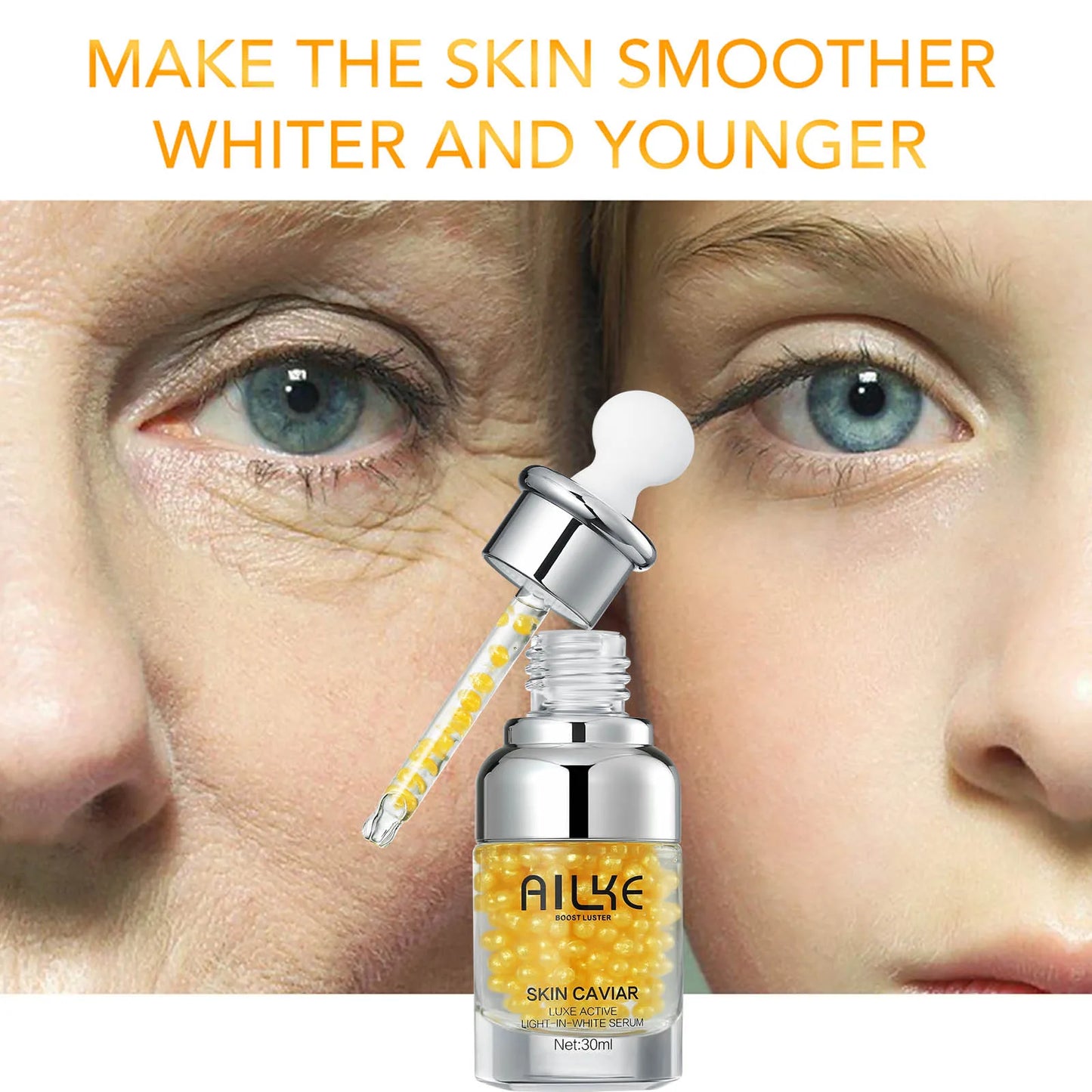 AILKE Caviar Extract Face Serum | Brighten, Firm & Hydrate
