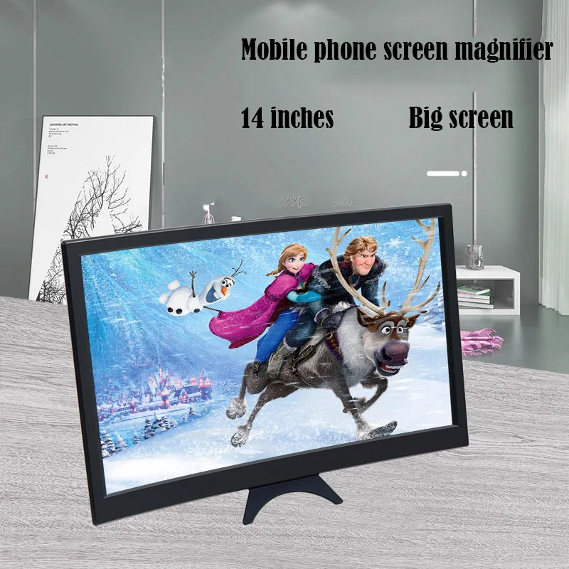 3X 4X Ultra Clear Curved Screen Mobile Phone Magnifying Glass 14 Inch Curved Magnifying Glass Acrylic Blue Lens Peaceful Pleasures Health and Wellness