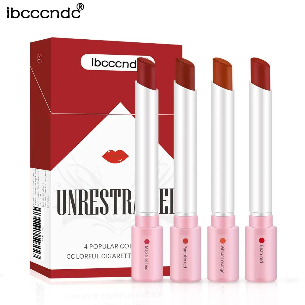 4-Lasting Stick Waterproof Lip Set - Long-Lasting Matte Lipstick with Transparent Finish - Perfect Valentine's Day Gift for Her Peaceful Pleasures Health and Wellness