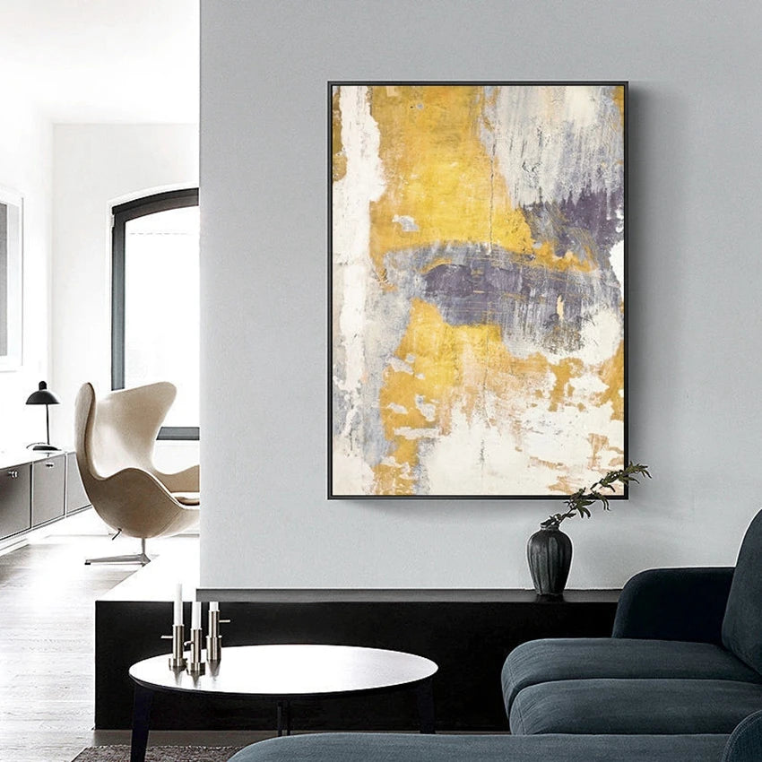 Amazing Abstract Canvas Handmade Oil Painting Custom Large Size Home Decor Hanging Poster Living Room Restaurant Entrance Mural Peaceful Pleasures Health and Wellness no frame 50cmx60cm