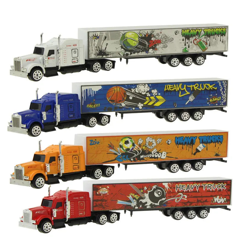 Sliding Alloy Truck Model Diecast Car Toy Container Oil Tank