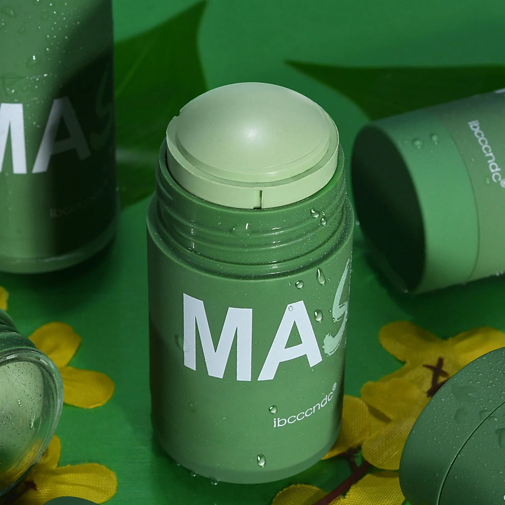 Face Clean Mask Green Tea Cleansing Stick Mask Shrink pores Deep Blackhead Remover facial Cleansing Moisturizing Mask 40g Peaceful Pleasures Health and Wellness