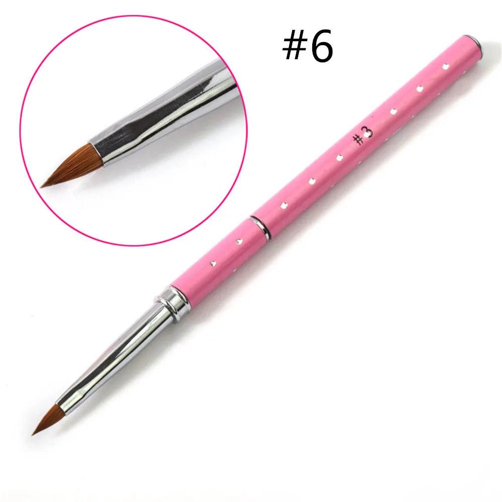 Kolinsky Sable Nail Art Brush – Metal Handle UV Gel & Acrylic