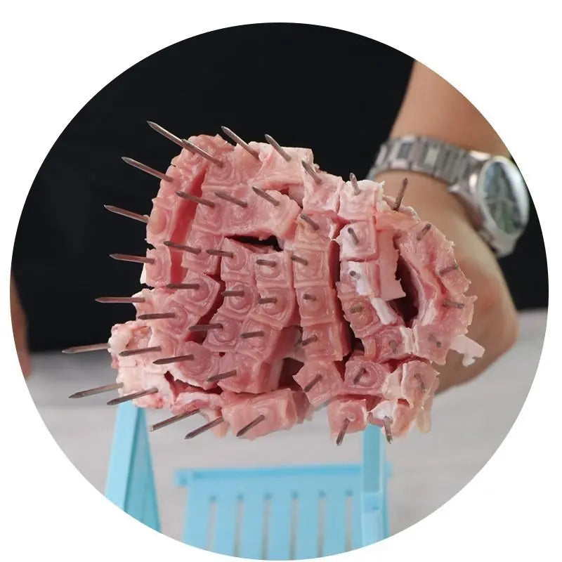 BBQ Kebab Maker Set – 49 Skewers, Meat Cutter & BBQ Tools