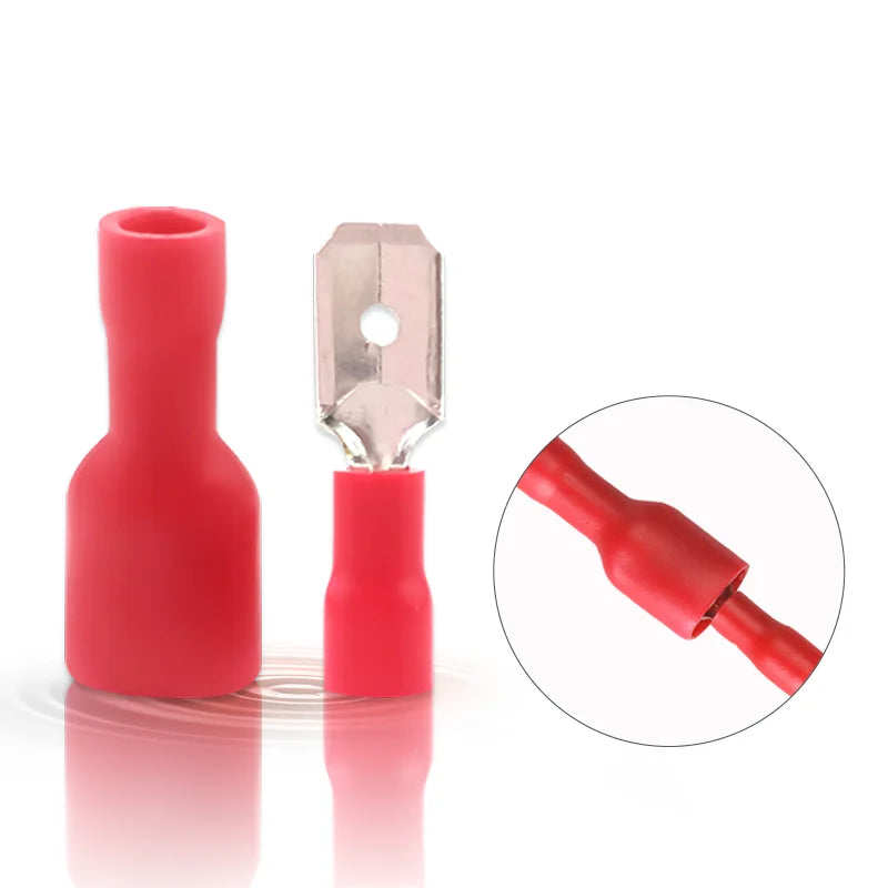 25 Pairs FDD MDD 1.25-250 2.5-250 5-250 6.3mm Female Male Insulated Electrical Crimp Terminal Connectors Cable Wire Connector Peaceful Pleasures Health and Wellness 25 male 25 Female