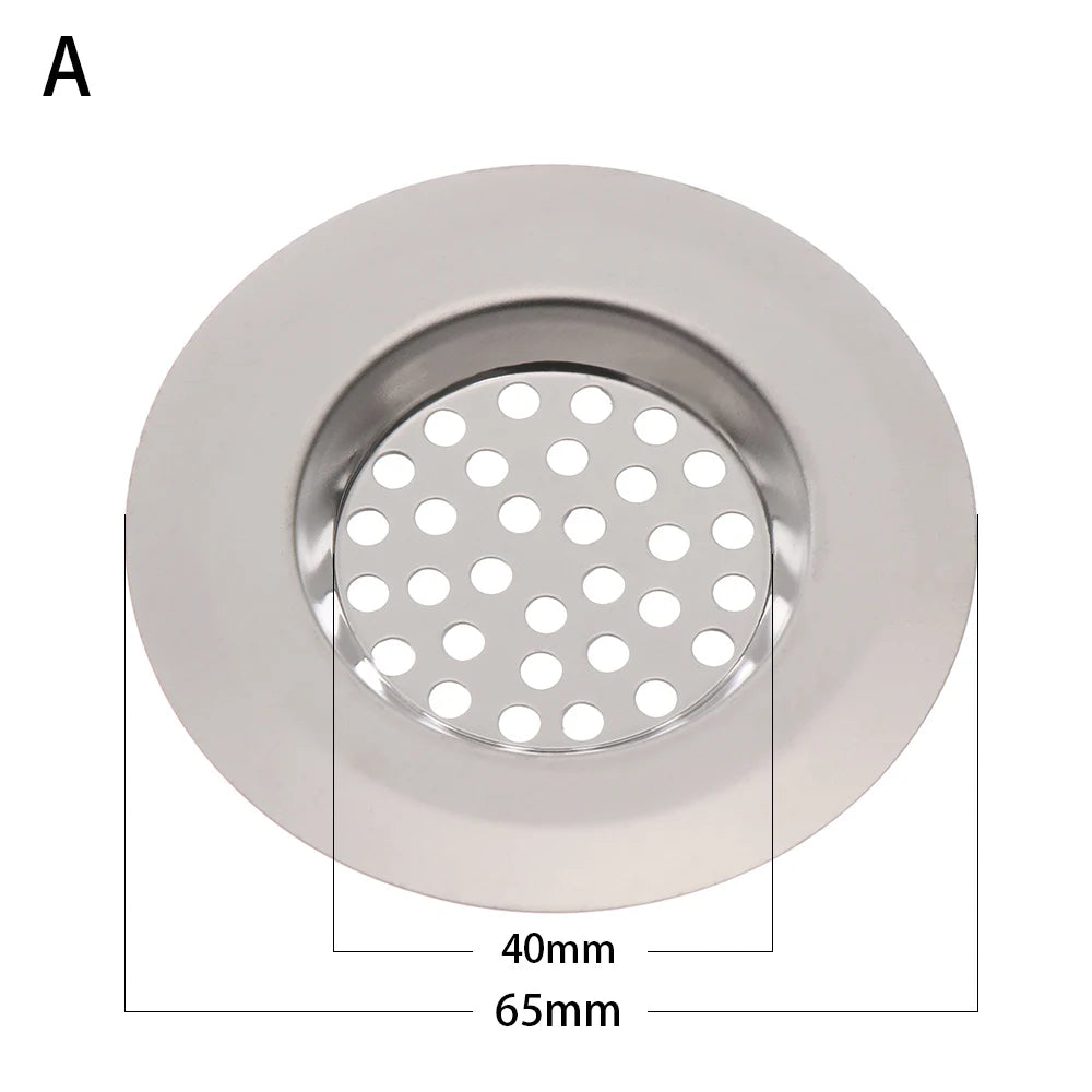 2-Pack Stainless Steel Sink Drain Hair Catcher Strainer Filter