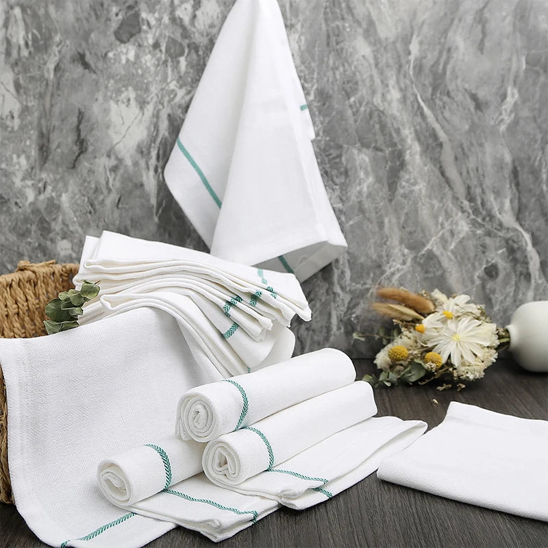 Cotton Kitchen Towels & Placemats Set of 4 – White 30x38cm