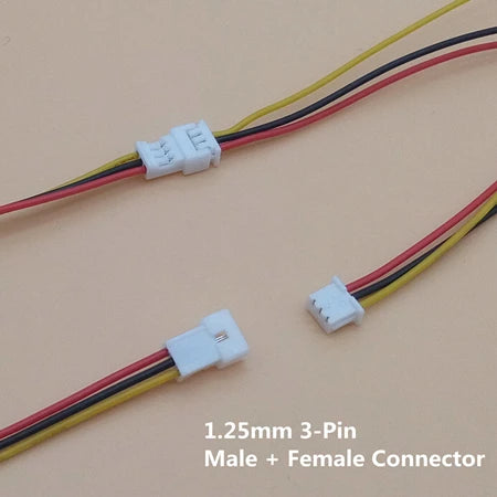 100 Sets/Lot Connector Micro JST 1.25MM 2Pin 3Pin 4Pin 5P 6P Male & Female Connector Plug with Wires Cables LED Strip Connectors Peaceful Pleasures Health and Wellness 100sets 3P