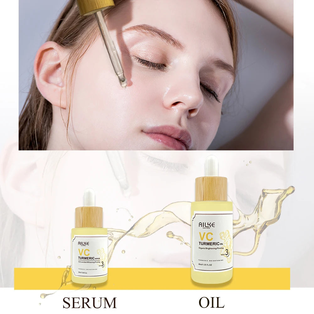 AILKE Turmeric Vitamin C 5-in-1 Skin Care Set | Brightening Kit