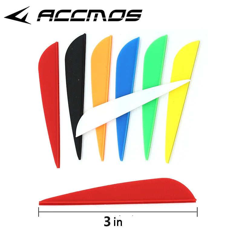 Lot Rubber Arrow Vanes 2 5 3 4 Inches Plastic Fletch Archery Feathers