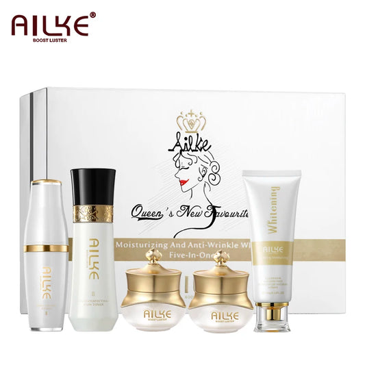 AILKE 5-in-1 Brightening Facial Skin Care Set – All Skin Types Skin Care Gift Set Peaceful Pleasures Health and Wellness
